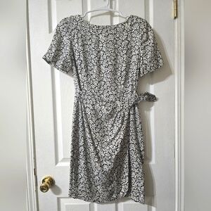 Vintage Silk Wrap Front Secretary Dress by Liz Claiborne, Floral Print, Like New